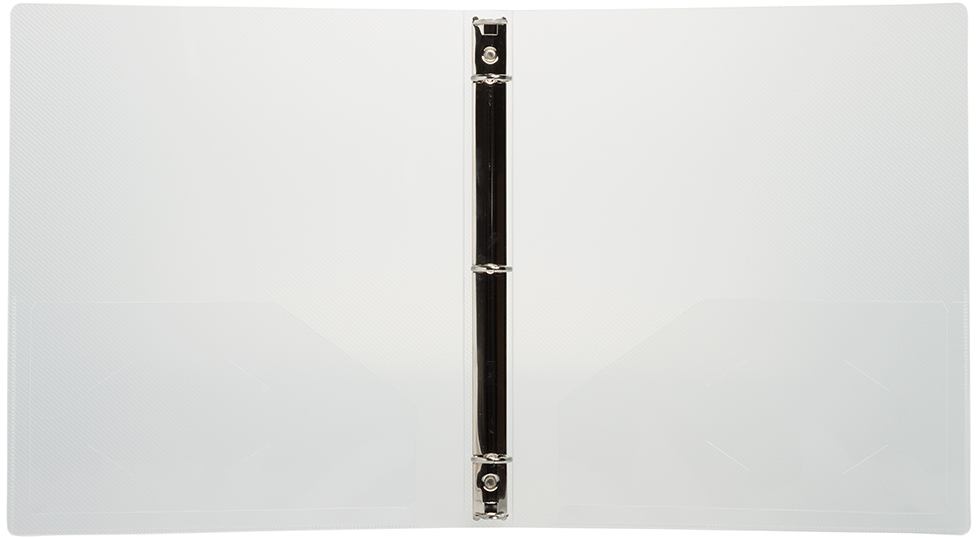 Clear Plastic 3/4 Inch 3-Ring Binder