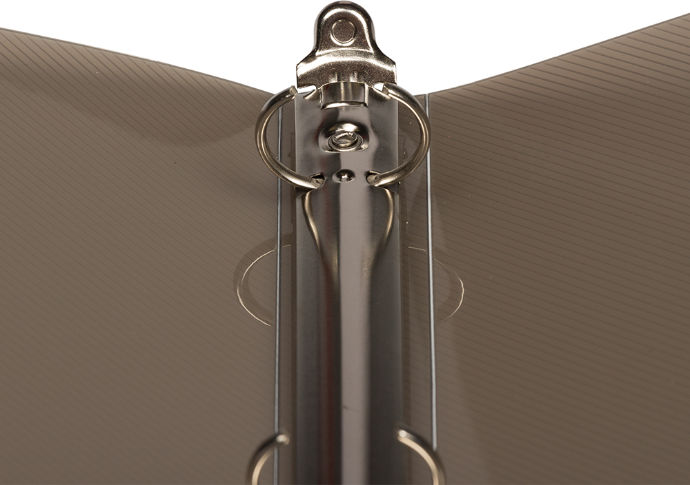 Smoke Gray Plastic 3/4 Inch 3-Ring Binder
