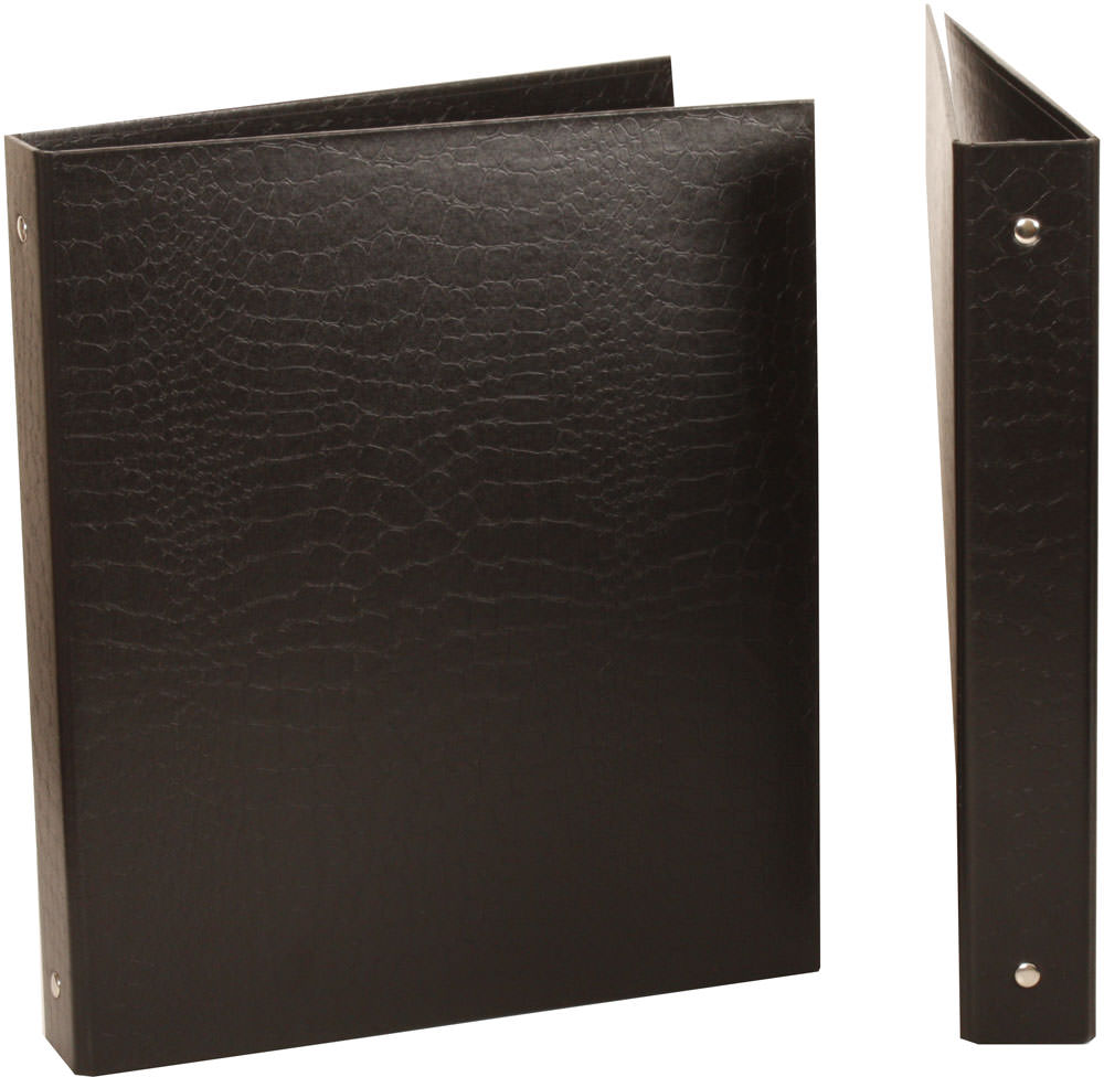 Black Crocodile Texture 1 Inch Binder