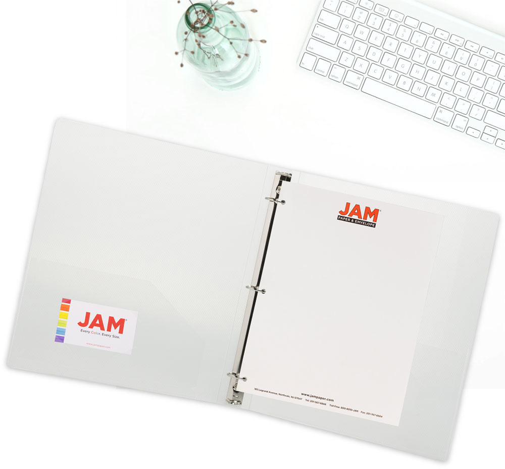 Clear Plastic 1 Inch 3-Ring Binder
