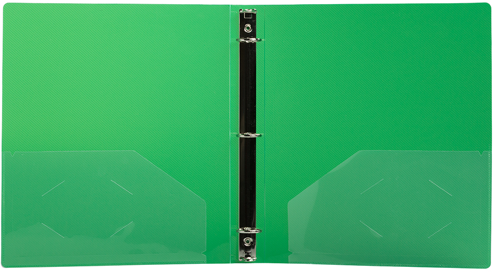 Green Plastic 1 Inch 3-Ring Binder