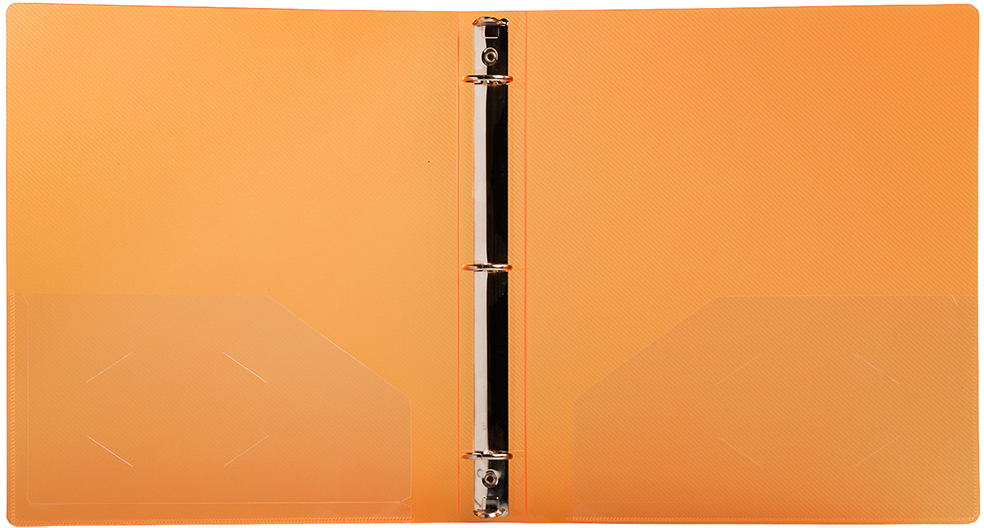 Orange Plastic 1 Inch 3-Ring Binder