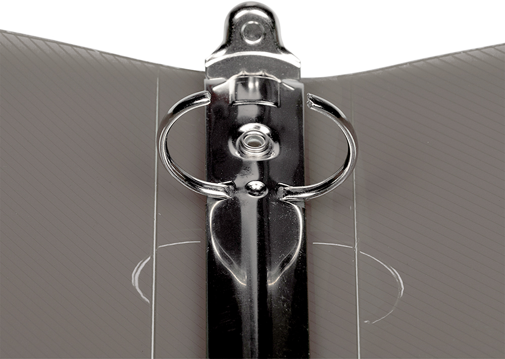 Smoke Gray Plastic 1 Inch 3-Ring Binder