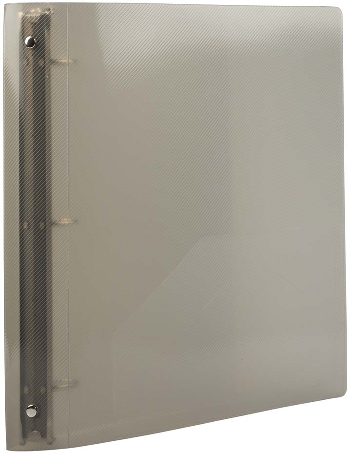 Smoke Gray Plastic 1 1/2 Inch 3-Ring Binder