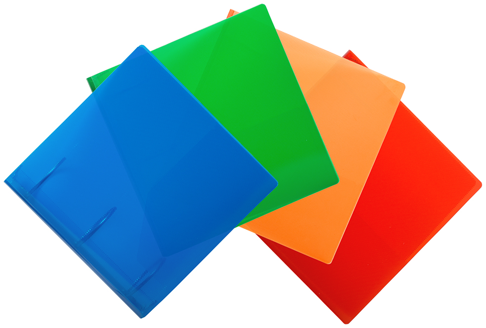 Assorted Plastic 3 Inch Binder - 4 Pack