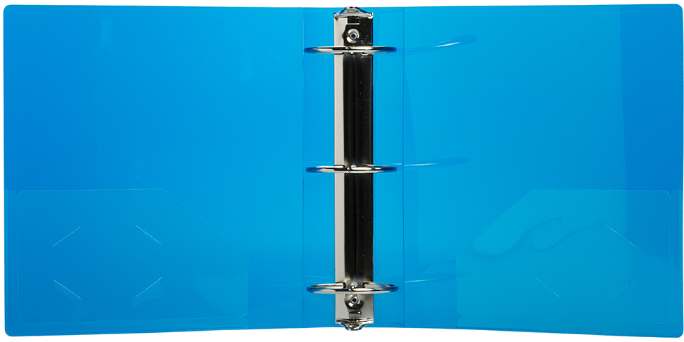 Blue Plastic 3 Inch 3-Ring Binder
