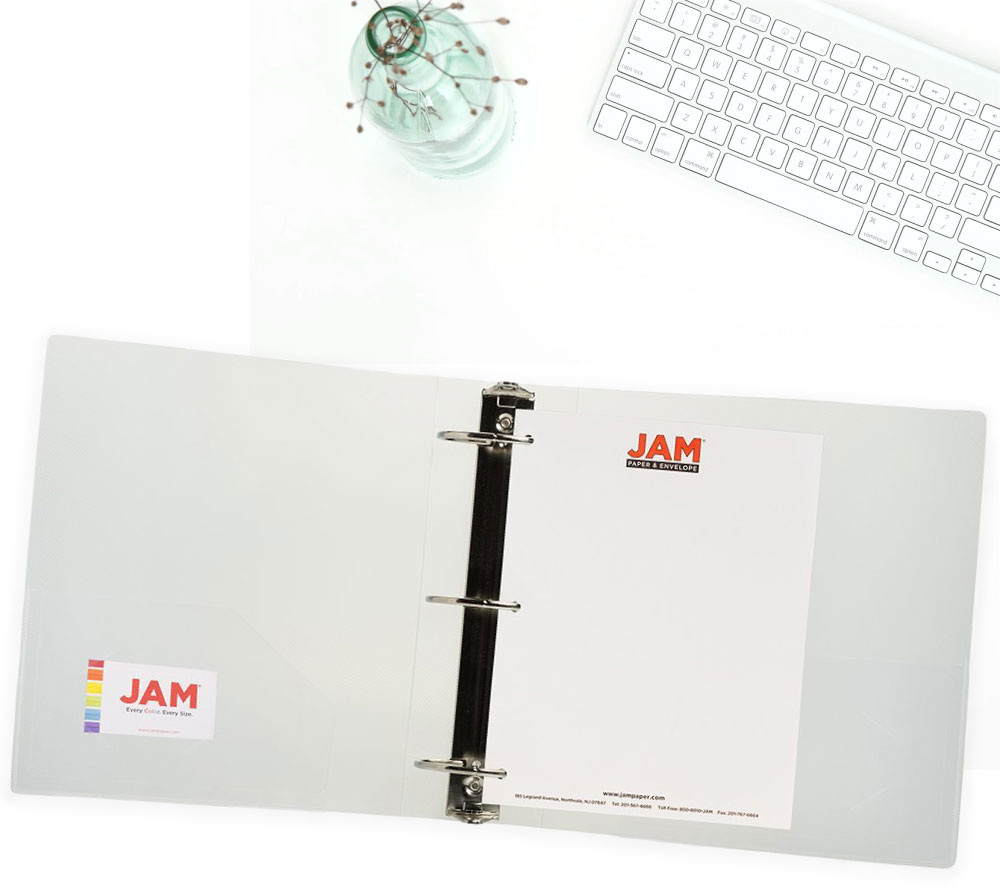 Clear Plastic 3 Inch 3-Ring Binder