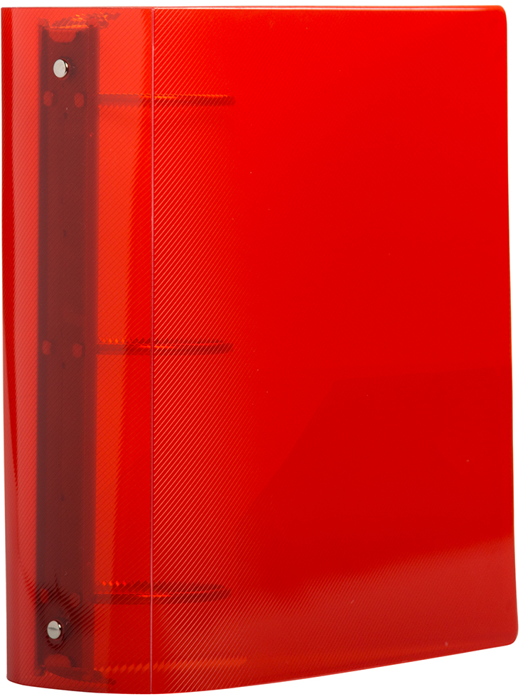 Red Plastic 3 Inch 3-Ring Binder