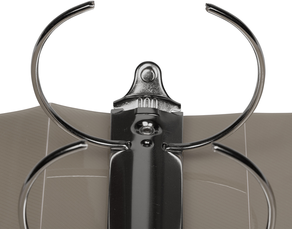 Smoke Gray Plastic 3 Inch 3-Ring Binder