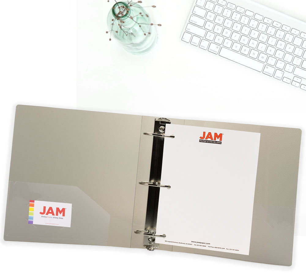 Smoke Gray Plastic 3 Inch 3-Ring Binder