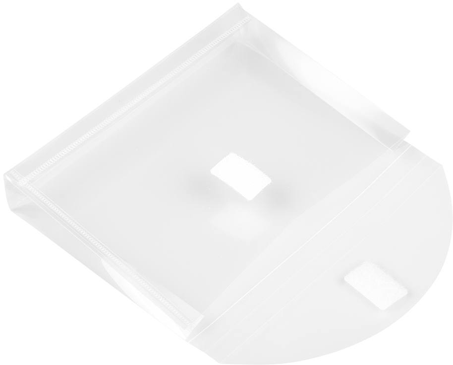 Clear 5 1/2 x 7 1/2 Index Booklet with 1" Expansion Plastic Envelopes with Hook and Loop Closure