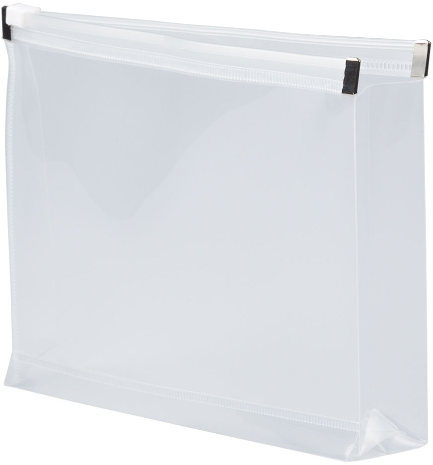 Clear 5 1/4 x 8 x 1 1/4 Booklet Plastic Envelopes with Zip Closure