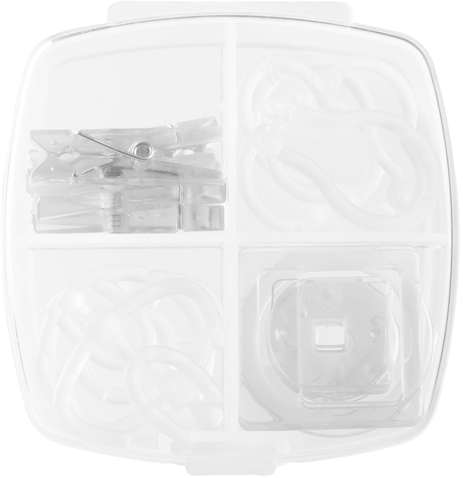 Clear Small Office Clip Box - 16 Pack