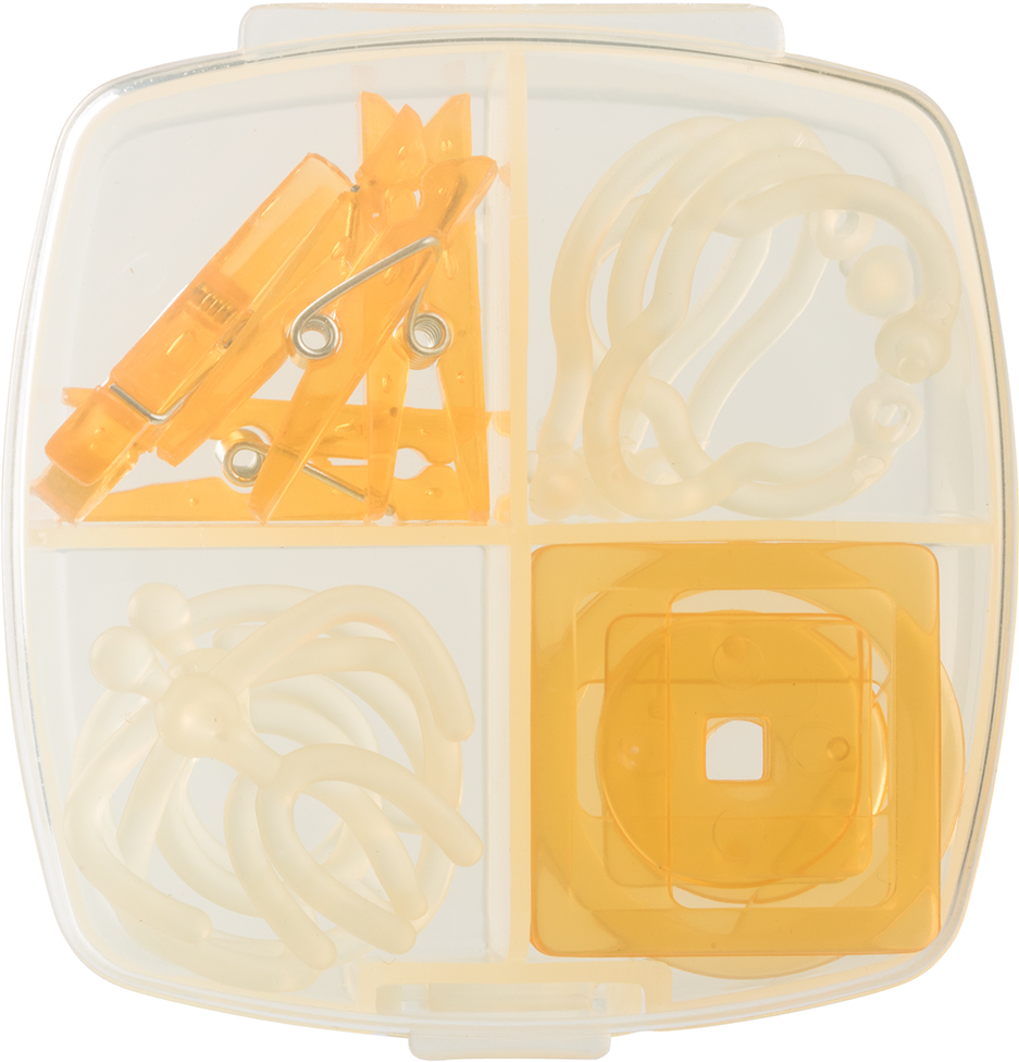 Yellow Small Office Clip Box - 16 Pack