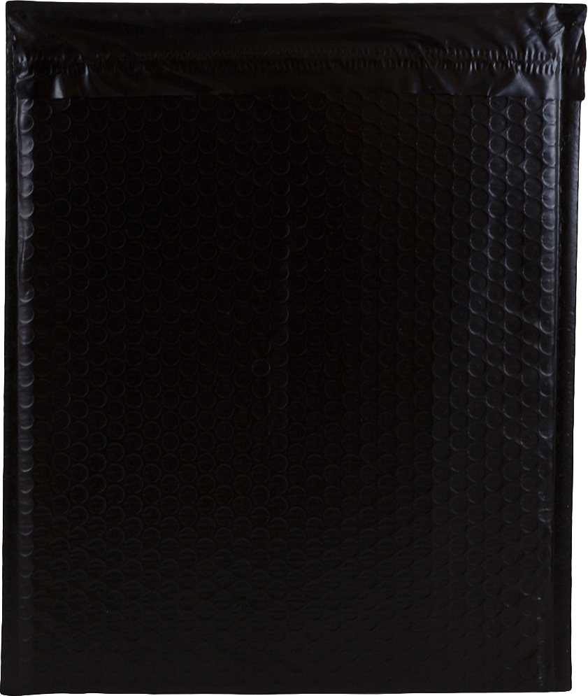 Black 80lb 10 x 13 Bubble Mailer with Peel & Seal