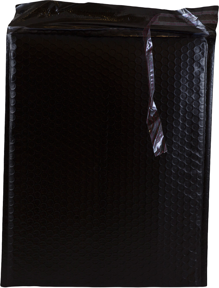 Black 80lb 10 x 13 Bubble Mailer with Peel & Seal