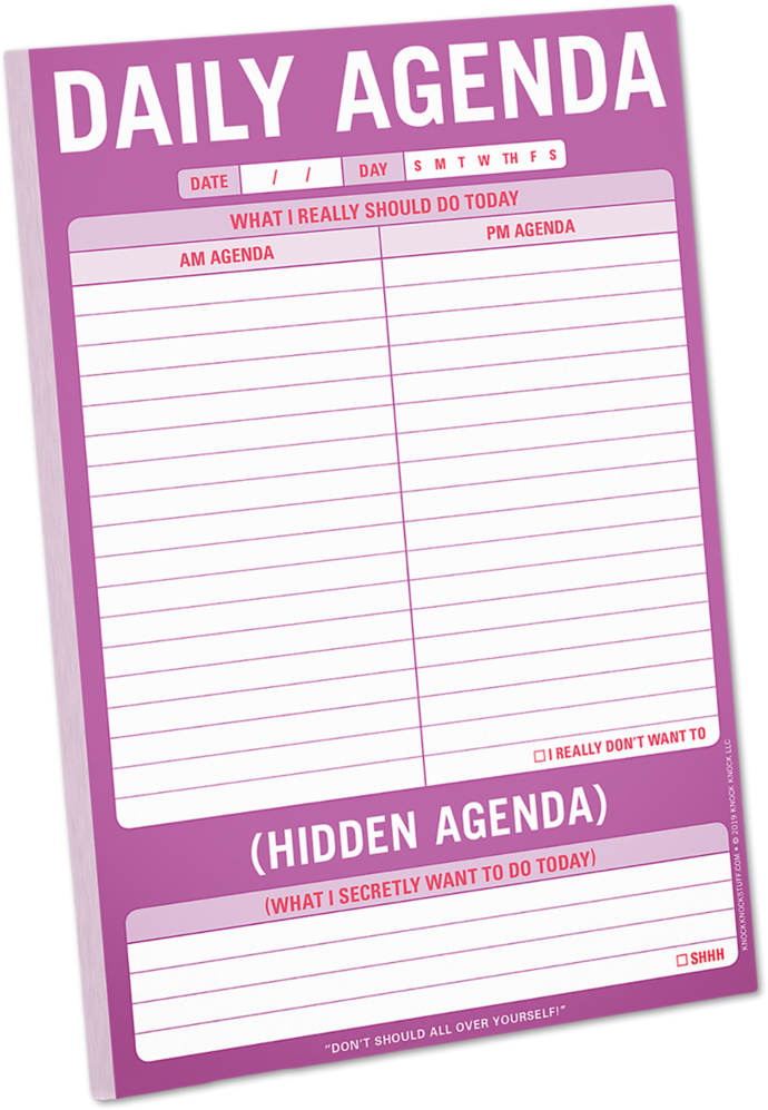 Purple Daily Agenda 6 x 9 Classic Notepads (60 Sheets)