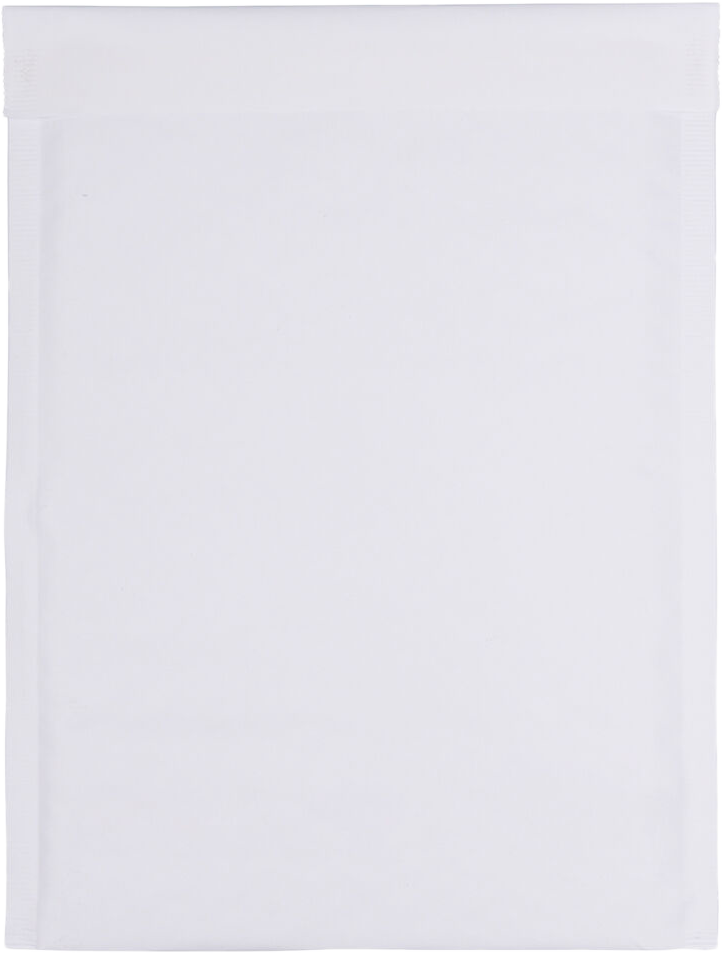 White Kraft 80lb 7 1/4 x 10 1/2 Bubble Mailer with Peel & Seal