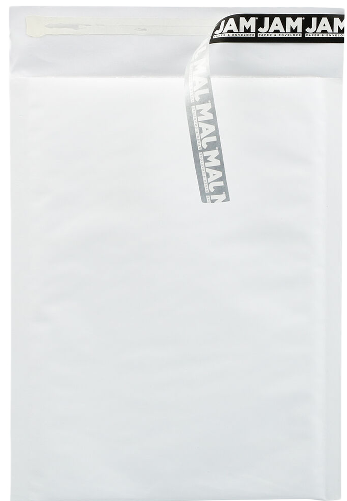 White Kraft 80lb 7 1/4 x 10 1/2 Bubble Mailer with Peel & Seal