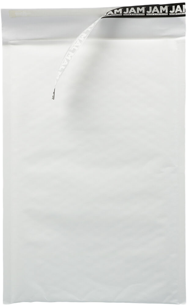 White Kraft 80lb 8 1/2 x 13 Bubble Mailer with Peel & Seal
