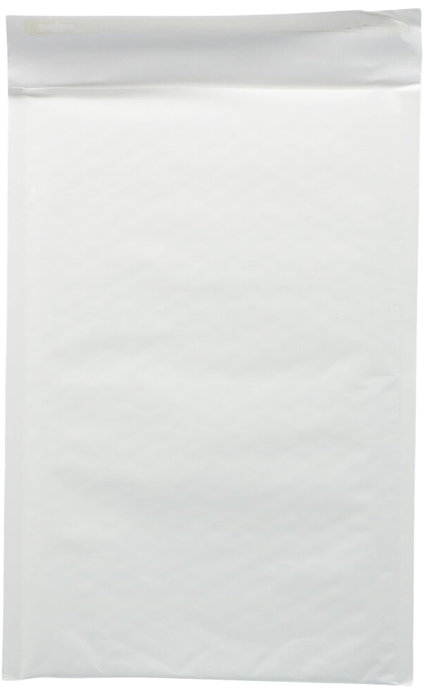 White Kraft 80lb 8 1/2 x 13 Bubble Mailer with Peel & Seal