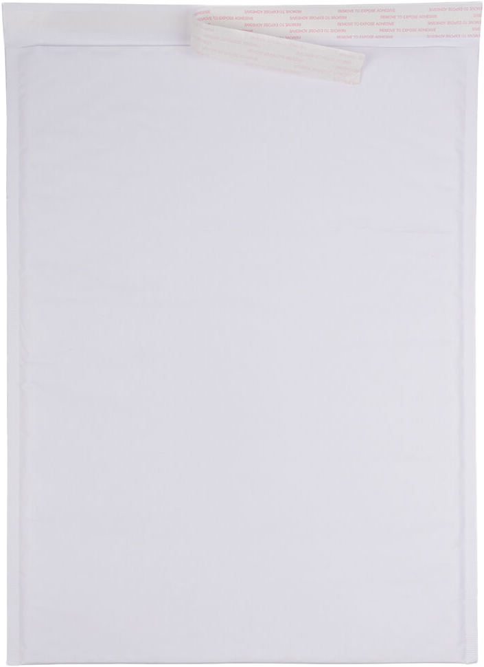 White Kraft 80lb 12 1/2 x 17 1/2 Bubble Mailer with Peel & Seal