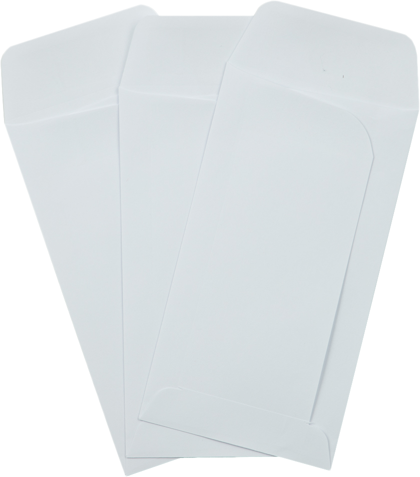 White 24lb Large Drive-In Banking Envelopes (3 3/4 x 7)