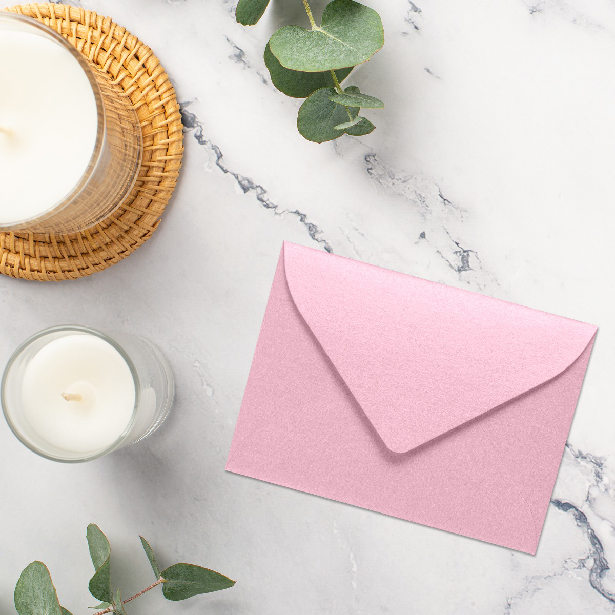 Pink Rose Metallic 32lb #17 Mini Envelopes (2 11/16 x 3 11/16)