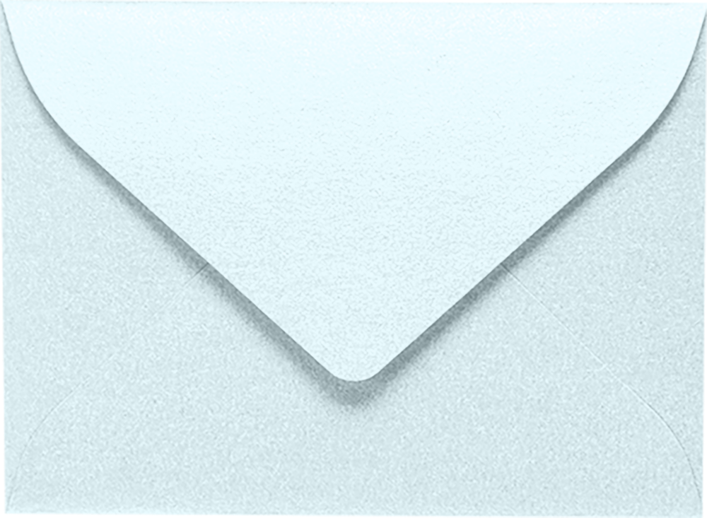 Aquamarine Blue Metallic 32lb #17 Mini Envelopes (2 11/16 x 3 11/16)