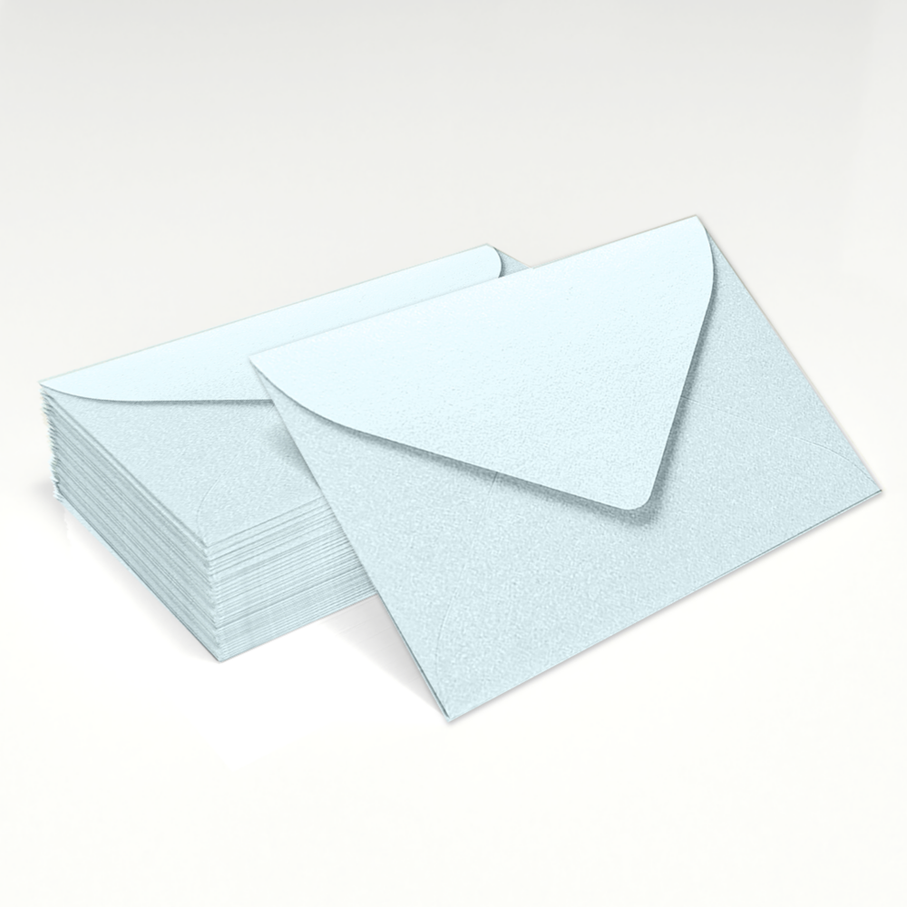 Aquamarine Blue Metallic 32lb #17 Mini Envelopes (2 11/16 x 3 11/16)