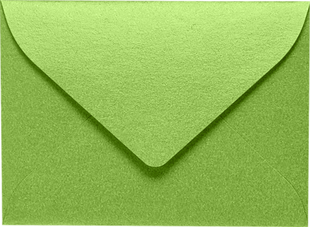 Lime Green Metallic 32lb #17 Mini Envelopes (2 11/16 x 3 11/16)