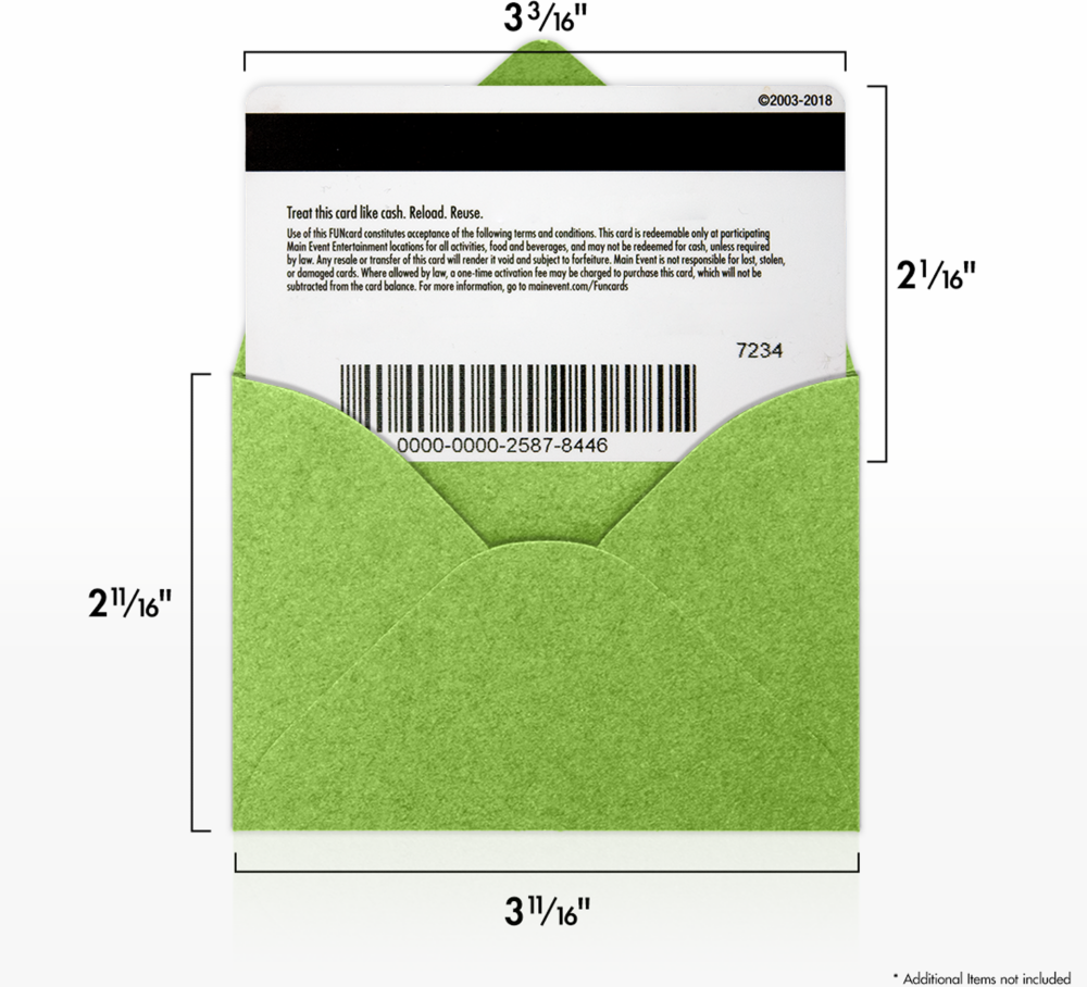 Lime Green Metallic 32lb #17 Mini Envelopes (2 11/16 x 3 11/16)