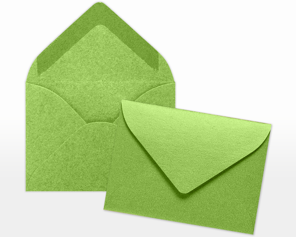 Lime Green Metallic 32lb #17 Mini Envelopes (2 11/16 x 3 11/16)