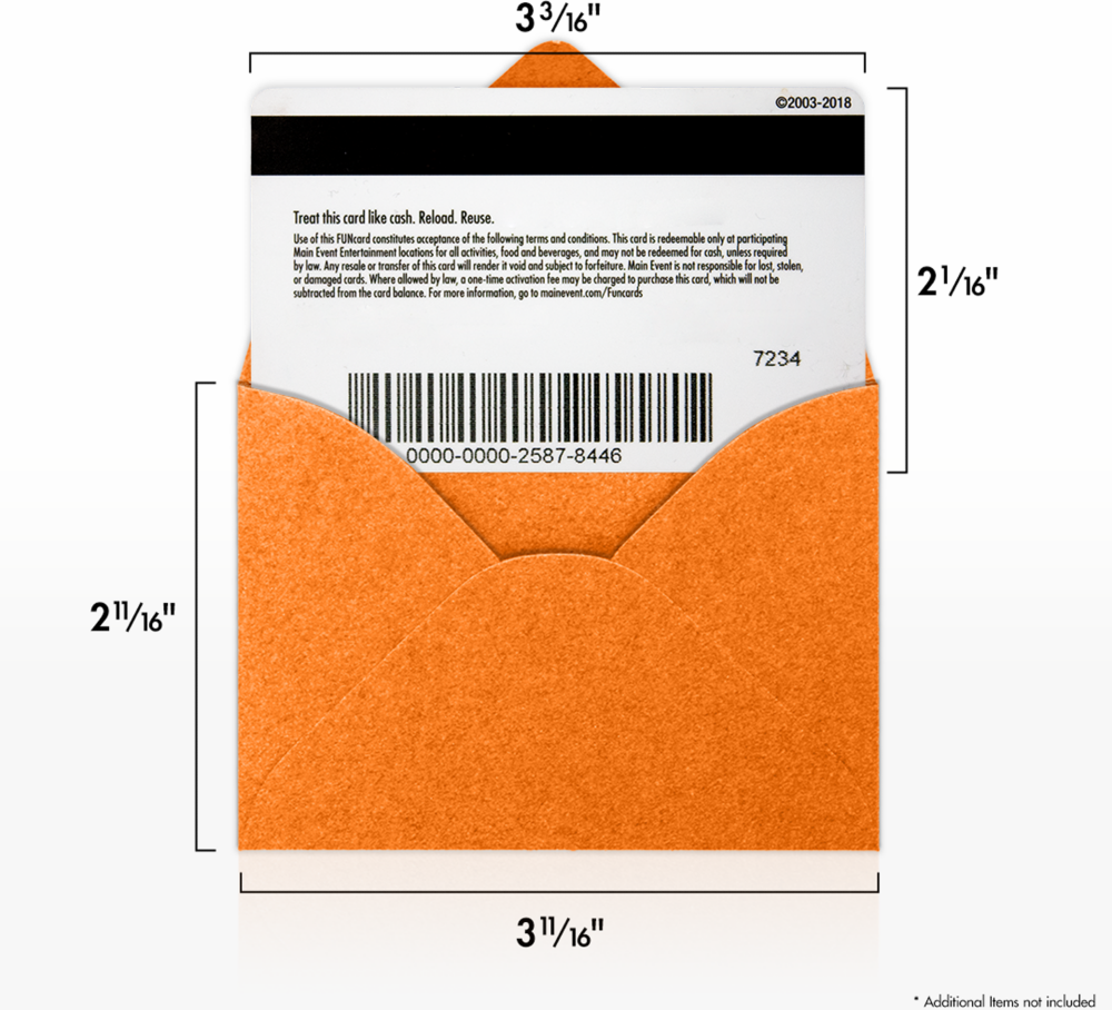 Orange Flame Metallic 32lb #17 Mini Envelopes (2 11/16 x 3 11/16)