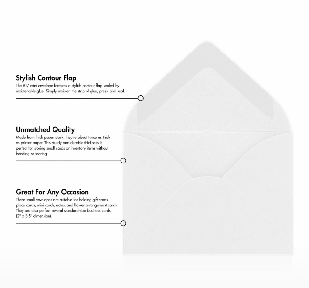 Silver Damask 28lb #17 Mini Envelopes (2 11/16 x 3 11/16)