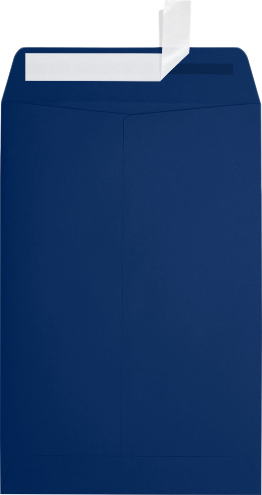 Navy Blue 32lb 6 x 9 Open End Envelopes with Peel & Seal