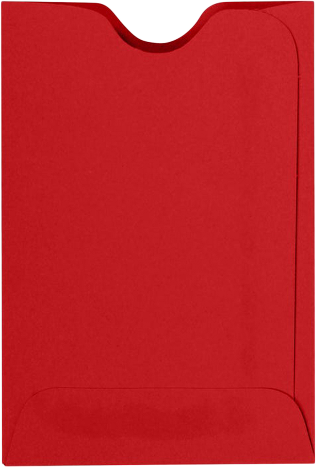 Ruby Red 32lb Credit Card Sleeve (2 3/8 x 3 1/2)