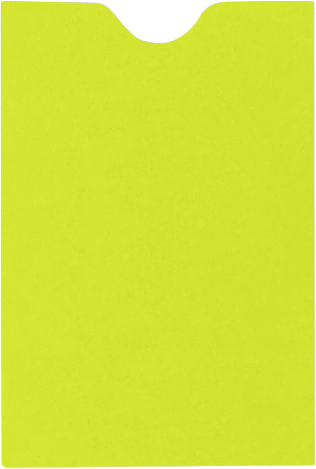Wasabi Lime Green 32lb Credit Card Sleeve (2 3/8 x 3 1/2)