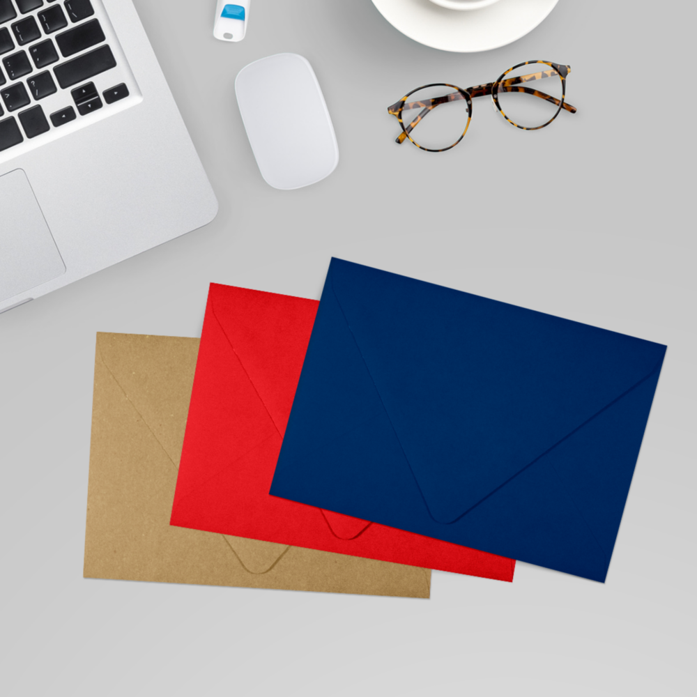 Navy Blue 32lb A1 Contour Flap Envelopes (3 5/8 x 5 1/8)