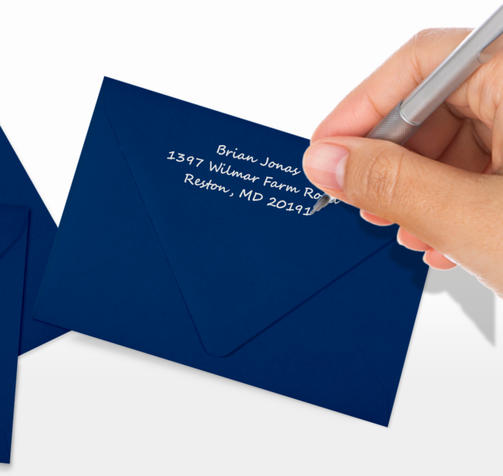 Navy Blue 32lb A1 Contour Flap Envelopes (3 5/8 x 5 1/8)