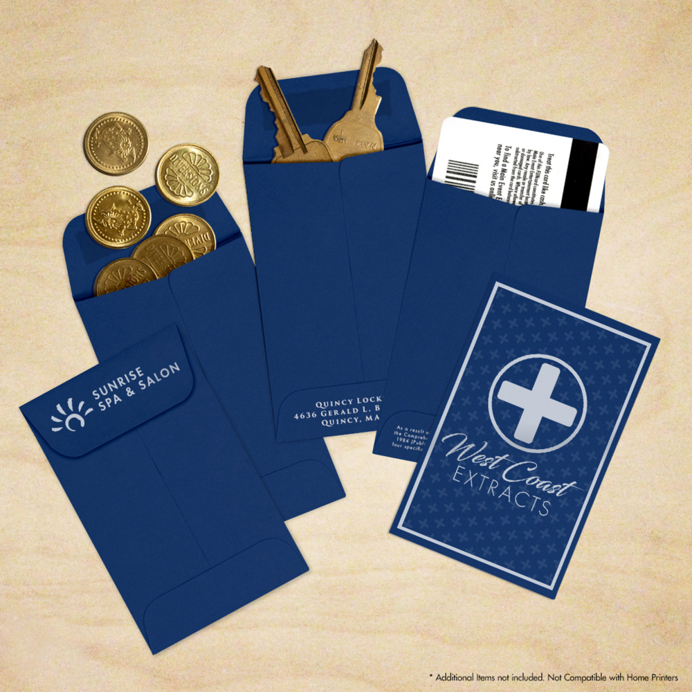 Navy Blue 32lb #1 Coin Envelopes (2 1/4 x 3 1/2)