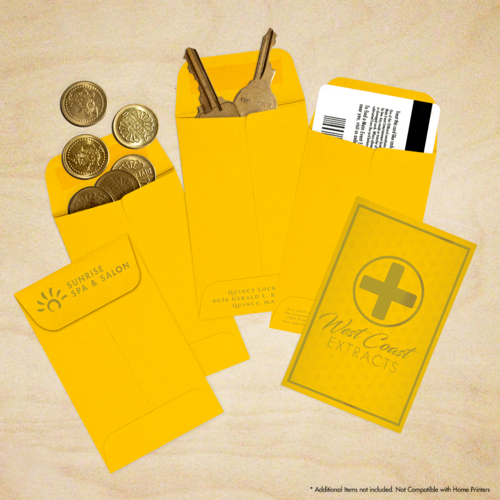 Sunflower Yellow 32lb #1 Coin Envelopes (2 1/4 x 3 1/2)