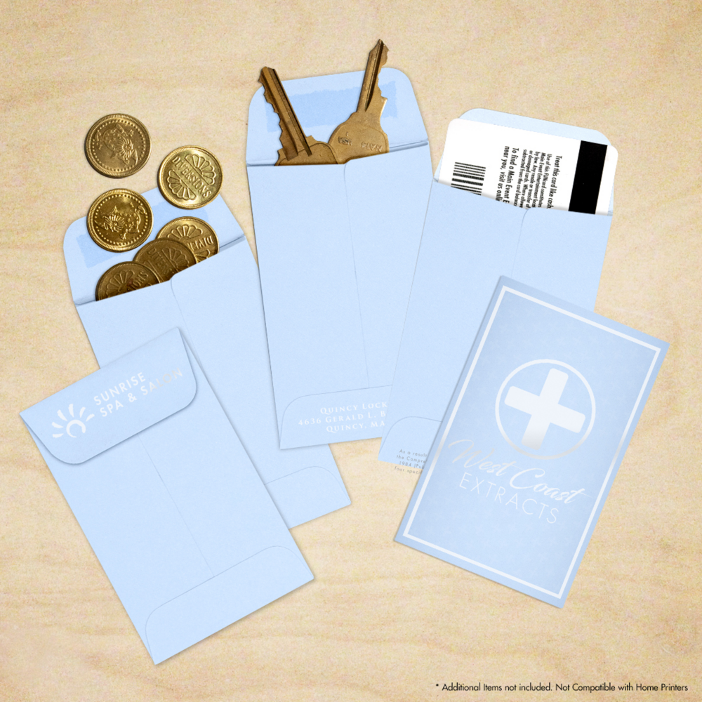 Baby Blue 32lb #1 Coin Envelopes (2 1/4 x 3 1/2)