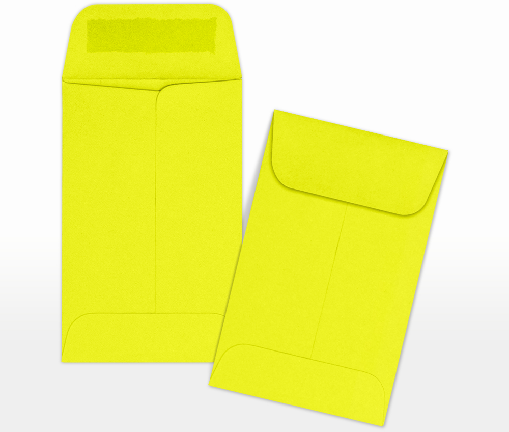 Citrus Yellow 32lb #1 Coin Envelopes (2 1/4 x 3 1/2)