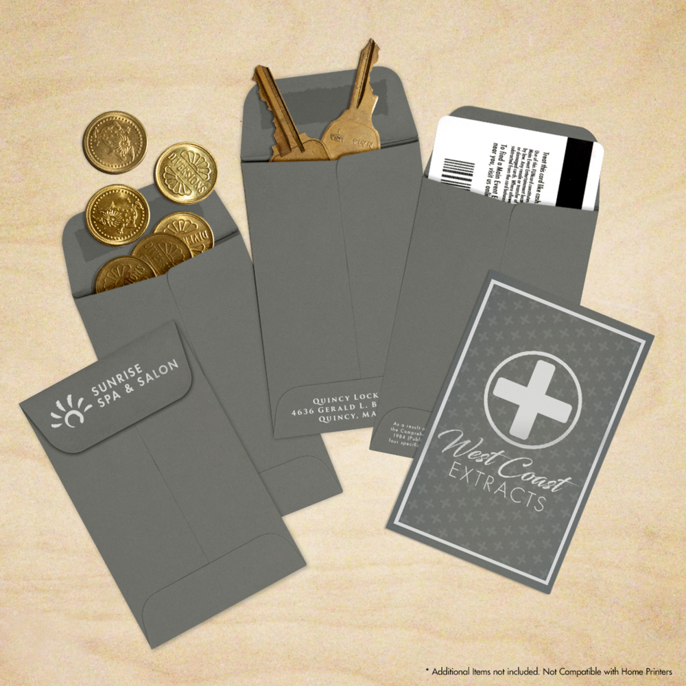 Dark Smoke Gray 32lb #1 Coin Envelopes (2 1/4 x 3 1/2)