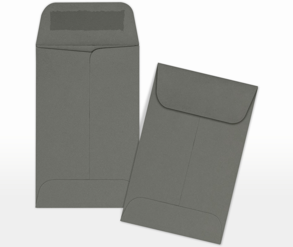Dark Smoke Gray 32lb #1 Coin Envelopes (2 1/4 x 3 1/2)