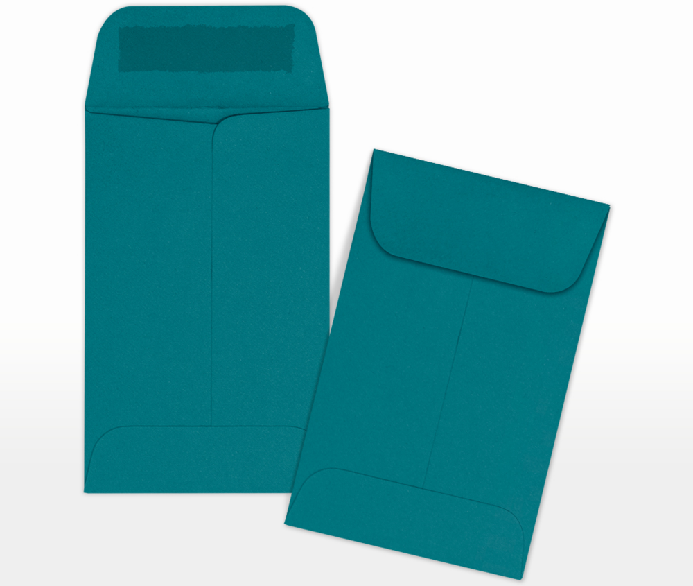 Teal Blue 32lb #1 Coin Envelopes (2 1/4 x 3 1/2)