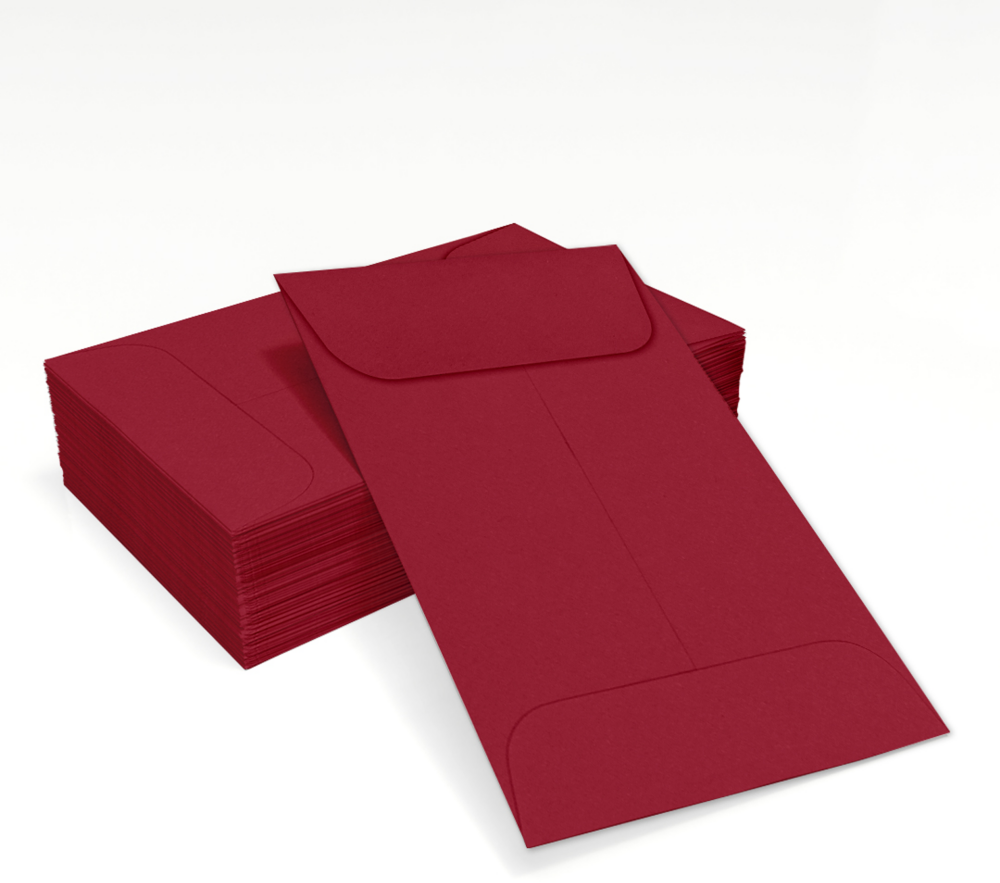 Garnet Dark Red 32lb #1 Coin Envelopes (2 1/4 x 3 1/2)