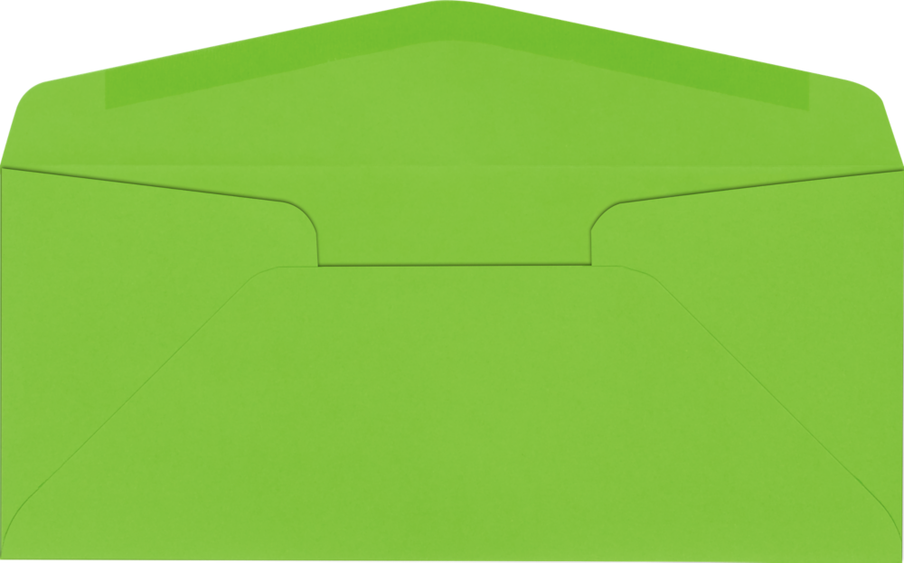 Lime Green 32lb #10 Regular Envelopes (4 1/8 x 9 1/2)