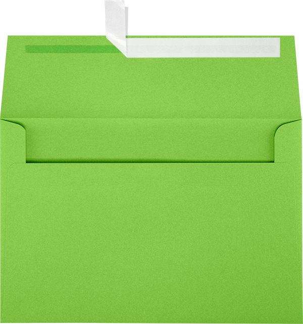 Lime Green 32lb A10 Invitation Envelopes (6 x 9 1/2) with Peel & Seal